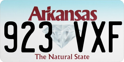 AR license plate 923VXF