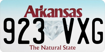 AR license plate 923VXG