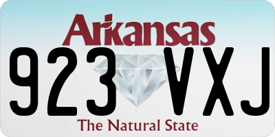AR license plate 923VXJ