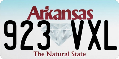 AR license plate 923VXL