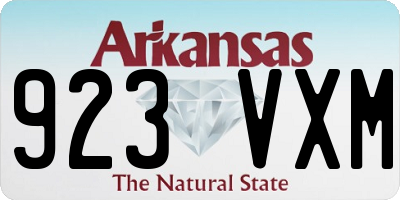 AR license plate 923VXM