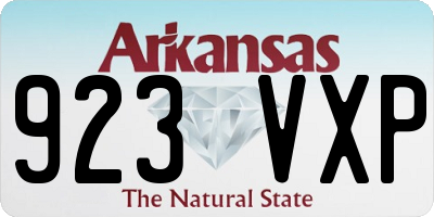AR license plate 923VXP