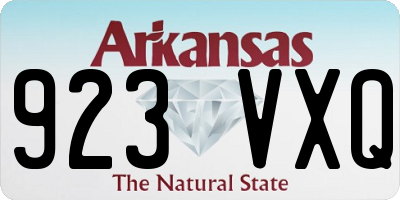 AR license plate 923VXQ