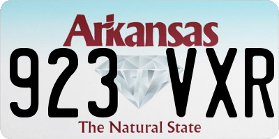 AR license plate 923VXR