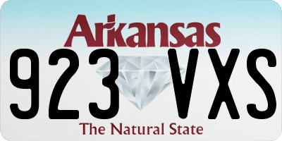 AR license plate 923VXS