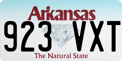 AR license plate 923VXT