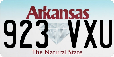 AR license plate 923VXU