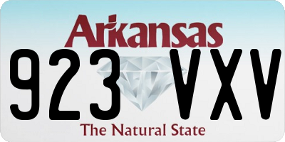 AR license plate 923VXV