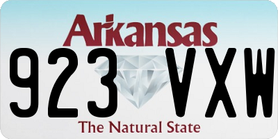 AR license plate 923VXW