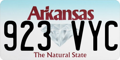 AR license plate 923VYC