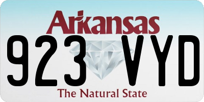 AR license plate 923VYD