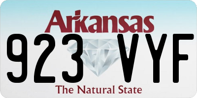 AR license plate 923VYF