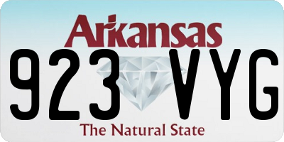 AR license plate 923VYG