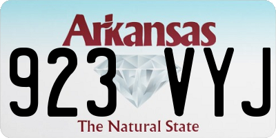 AR license plate 923VYJ