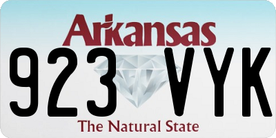 AR license plate 923VYK