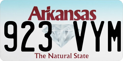 AR license plate 923VYM