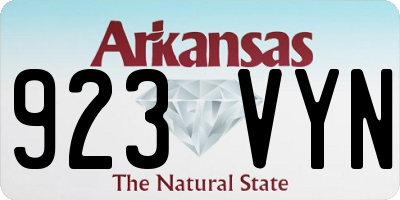 AR license plate 923VYN