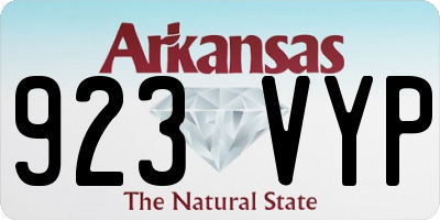 AR license plate 923VYP