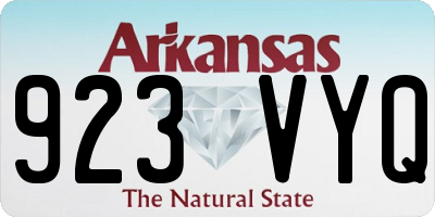 AR license plate 923VYQ