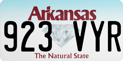 AR license plate 923VYR