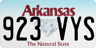 AR license plate 923VYS
