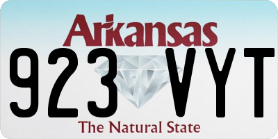 AR license plate 923VYT