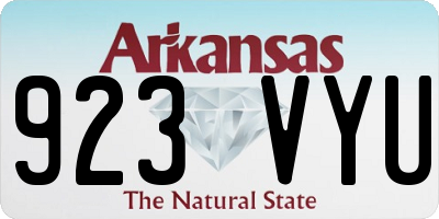 AR license plate 923VYU