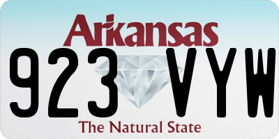 AR license plate 923VYW