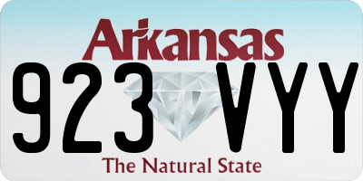 AR license plate 923VYY