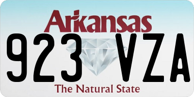 AR license plate 923VZA