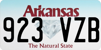 AR license plate 923VZB
