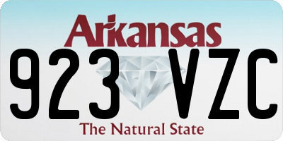 AR license plate 923VZC