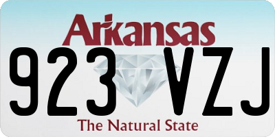 AR license plate 923VZJ