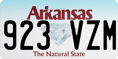 AR license plate 923VZM