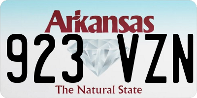 AR license plate 923VZN