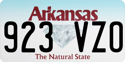 AR license plate 923VZO