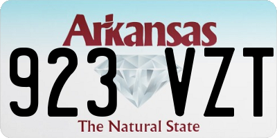 AR license plate 923VZT