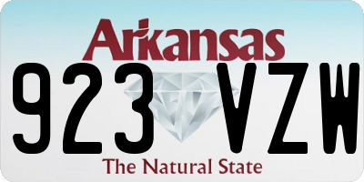 AR license plate 923VZW