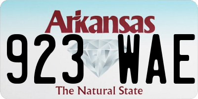 AR license plate 923WAE