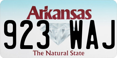 AR license plate 923WAJ