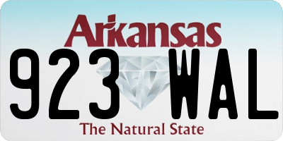 AR license plate 923WAL