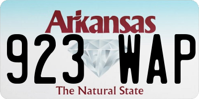 AR license plate 923WAP