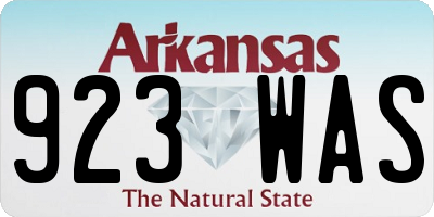 AR license plate 923WAS