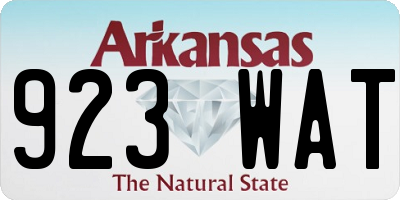 AR license plate 923WAT