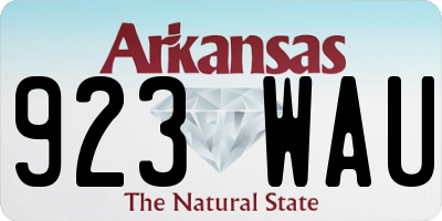 AR license plate 923WAU