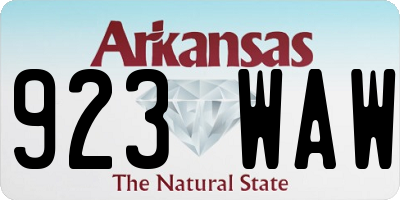 AR license plate 923WAW
