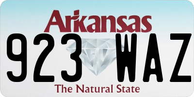 AR license plate 923WAZ