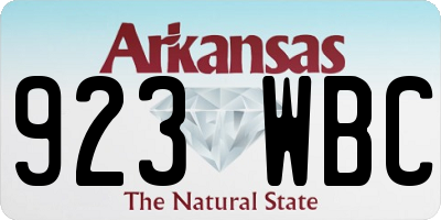AR license plate 923WBC