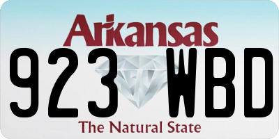 AR license plate 923WBD