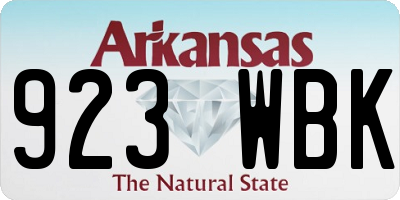 AR license plate 923WBK
